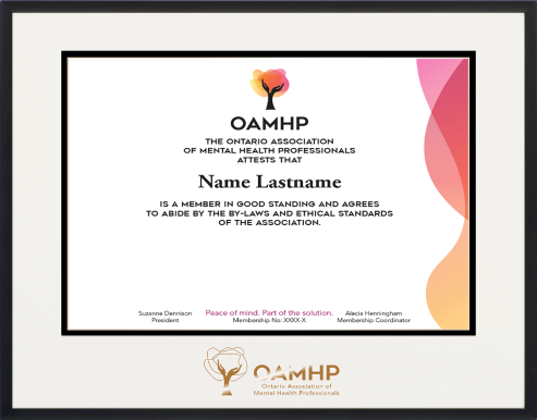 Satin black metal frame with double mat board & embossed logo. (OAMHP-SB1315-PBW/BLK)